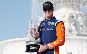 Scott Dixon registered his first win of the year in Detroit.