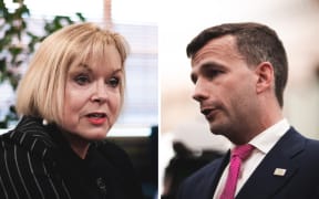 National Party leader Judith Collins and ACT leader David Seymour.