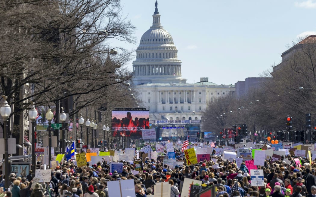 Thousands gather at the March for Our Lives rally in Washington, DC.