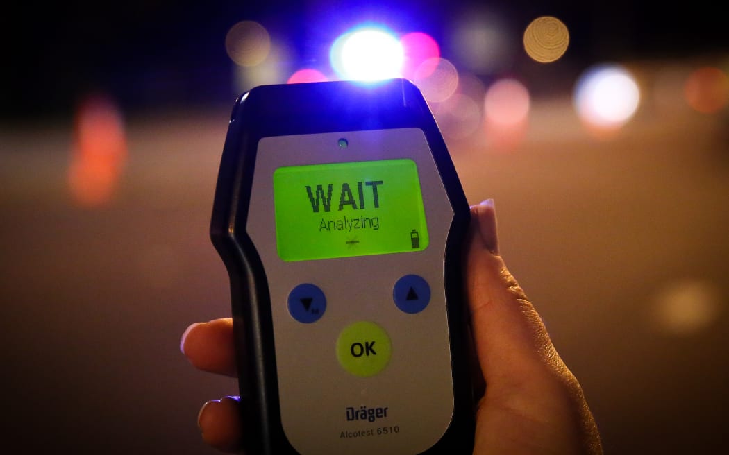 A police alcohol breathalyser.