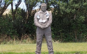 The Tommy Solomon statue on Rēkohu - Chatham Islands.