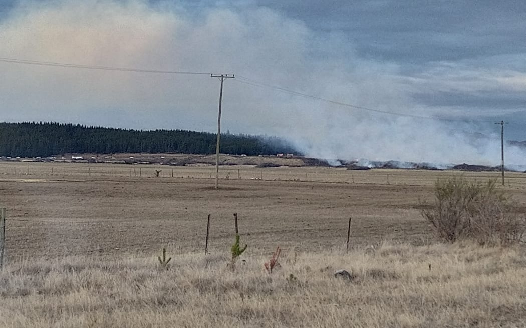 Evacuations were carried out in the Pukaki area, after flames spread across hectares of grass and scrub on Monday 22 July, 2024.