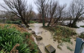 Ashburton River in flood