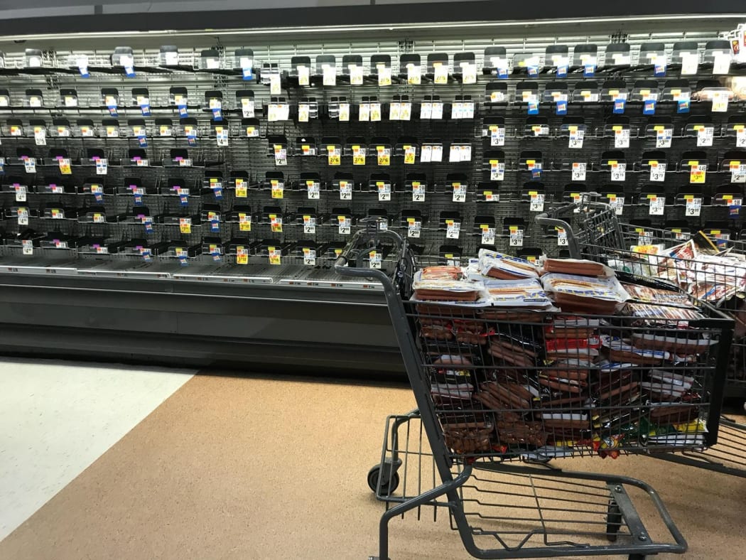 Empty shelves in Maclean, Virginia