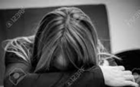 distressed woman