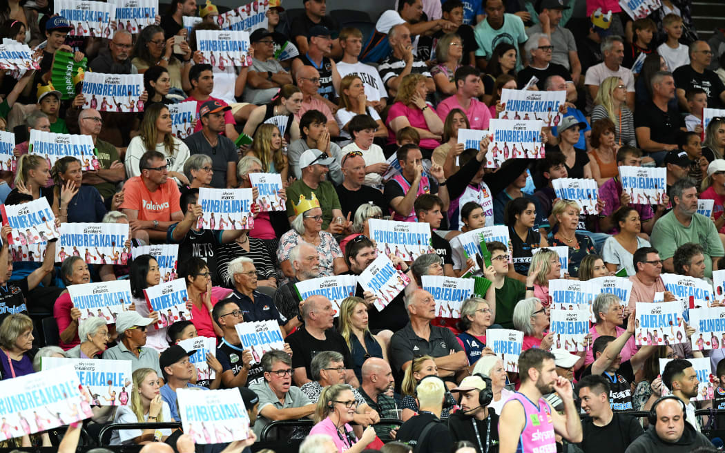 Breakers fans at game four of the ANBL final series.