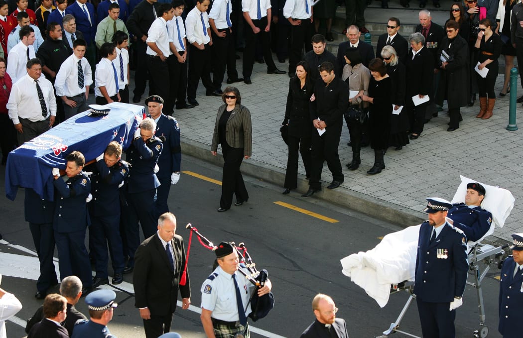 The funeral of Senior Constable Len See.