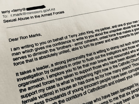 Terry King's partner Nikki has written to the Defence Force asking for a full investigation