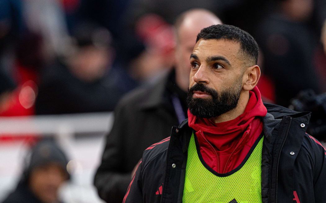 Mohamed Salah, at Liverpool's Premier League match against Brighton and Hove Albion at Anfield, Liverpool,December 13, 2025. (Photo by Steven Halliwell/MI News/NurPhoto) (Photo by MI News / NurPhoto via AFP)