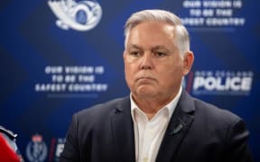 Tom Phillips standup In Hamilton:  Minister of Police Mark Mitchell.