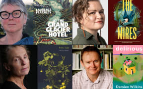 Ockham award finalists, (clockwise from top left) Laurence Fearnley, Tina Makereti, Damien Wilkins and Kirsty Gunn.