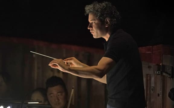 Conductor Gustavo Dudamel during a rehearsal for Verdi's "Otello."