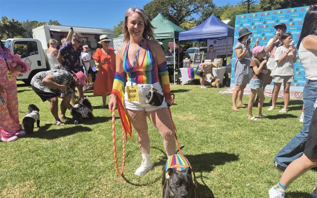 Woof! was Kelly and staffy Faith's first competition together.