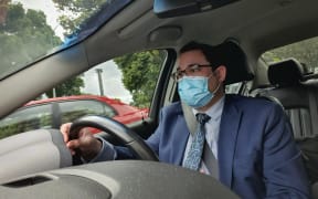 Labour MP Tangi Utikere heads to an appointment in his electorate