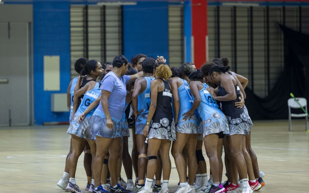 Fiji Pearls squad training for the Pacific Netball Series.