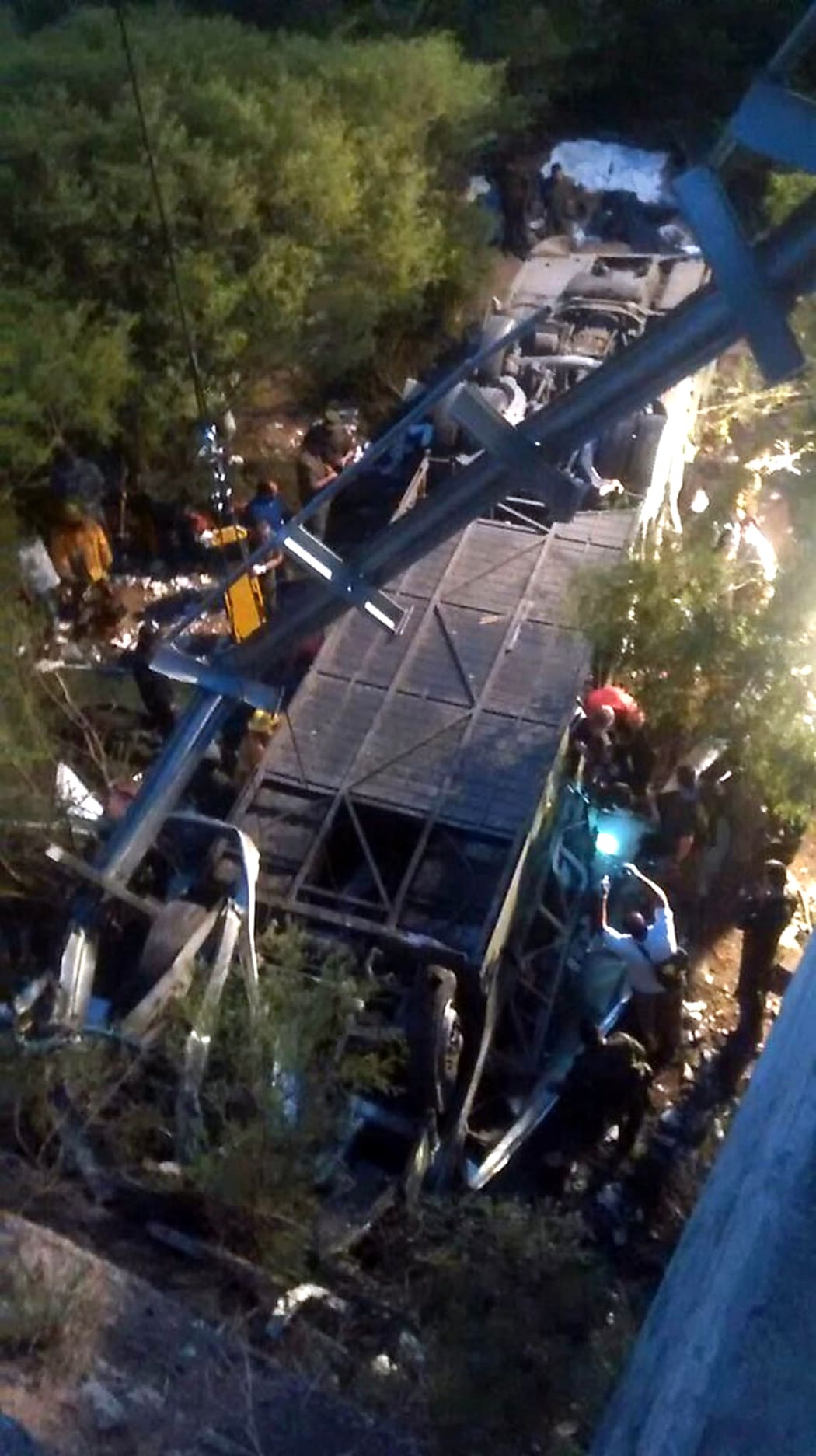 The scene of the fatal crash