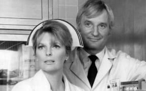 Julie London (Dixie McCall) and Bobby Troup (Dr. Joe Early) from the television program Emergency.
