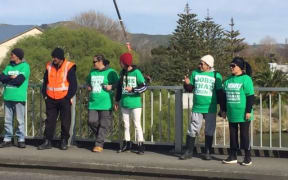 The workers are protesting a contract offer as part of efforts to renegotiate their collective agreement with Talley's-owned AFFCO.