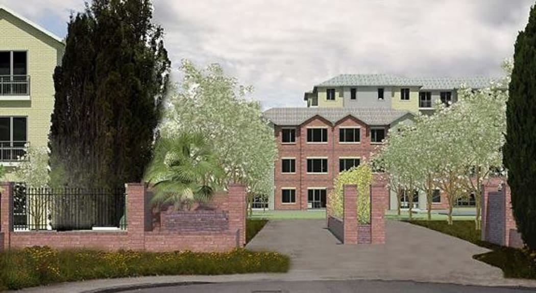 A computer-generated image of Ryman Healthcare's Petone retirement village.