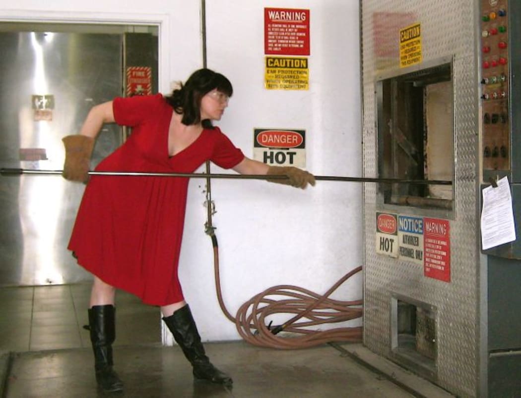 Caitlin Doughty at work