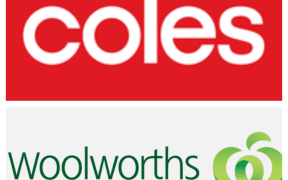 Coles and Woolworths Au logos