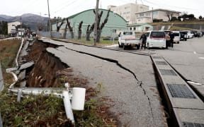 People evacuate following the earthquake in Wajima City, Ishikawa Prefecture on 1 January, 2024.