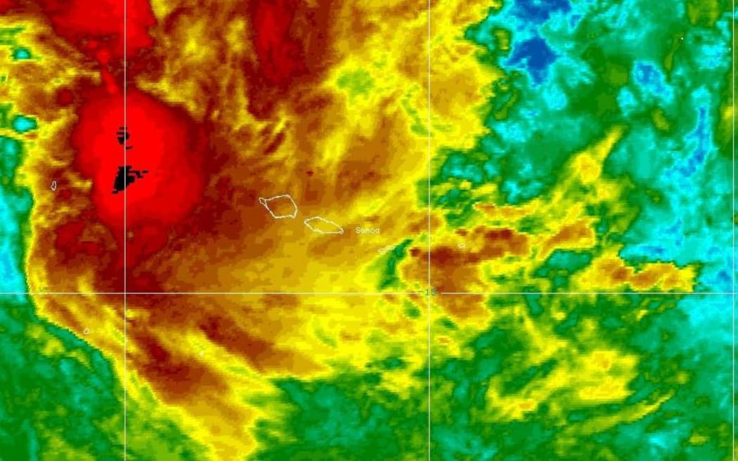 The system develops to the northwest of Samoa