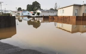 The water reached 1.2m high at one property on Marine Ave on May 29. Photo: Supplied. [via LDR Single use only]