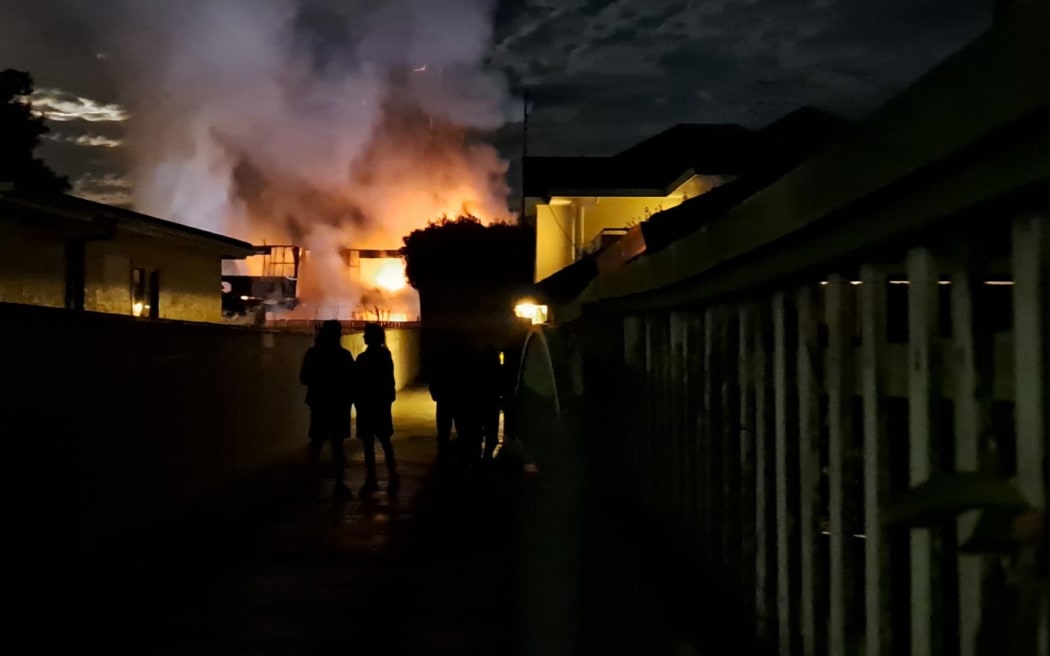 A fire in Paraparaumu, July 2024.