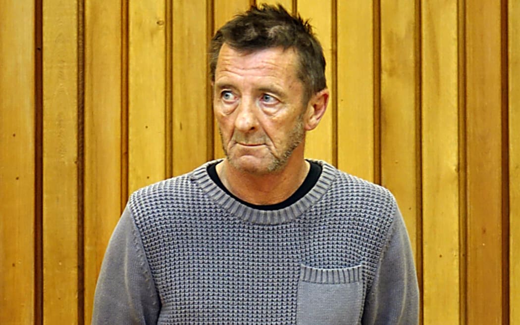 AC/DC drummer Phil Rudd is appearing in the Tauranga District Court.