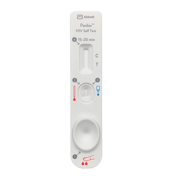 The Panbio HIV self test returns a result in about 15 minutes.
