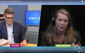 John Campbell and Teresa Cowie rehearsing for the new Checkpoint programme.