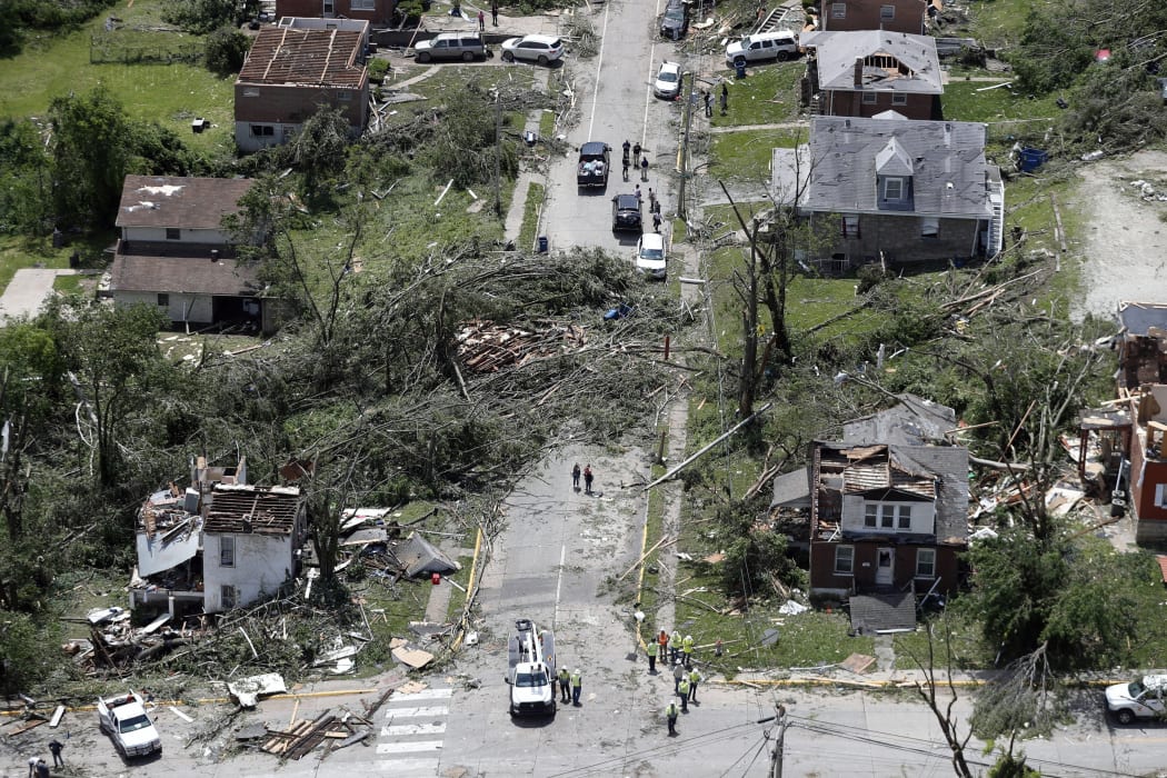 Storm damage in Jefferson City, Missouri.