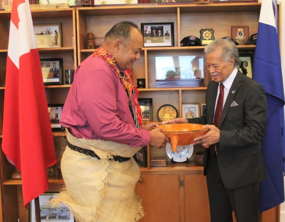 Prime Minister of Tonga Hu'akavameiliku Siaosi Sovaleni and PIF Secretary General Henry Puna meet in Tonga ahead of PIF Special Leaders Retreat in Fiji.