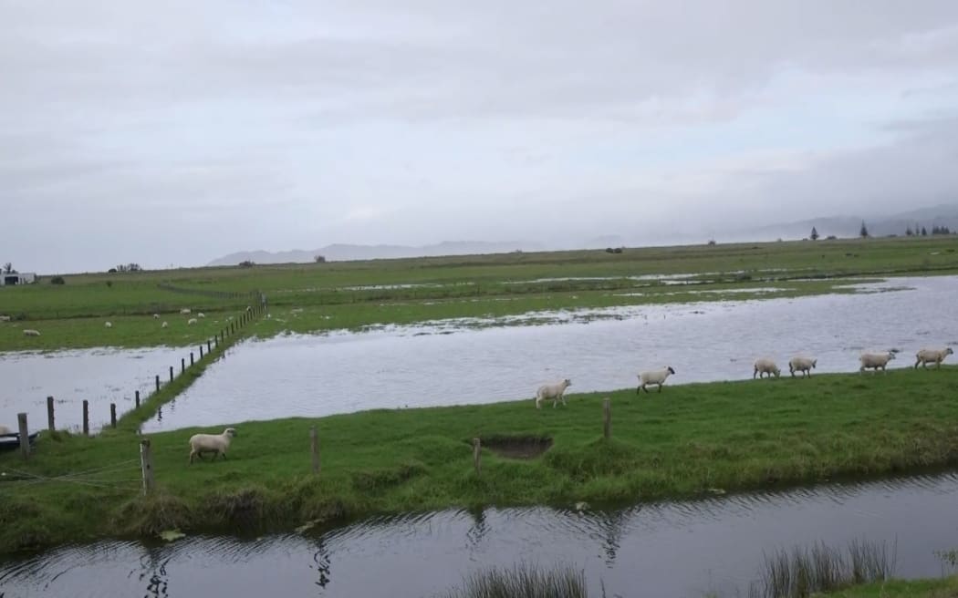 Wairoa farmland is flooded after ex-cyclone Filli hit