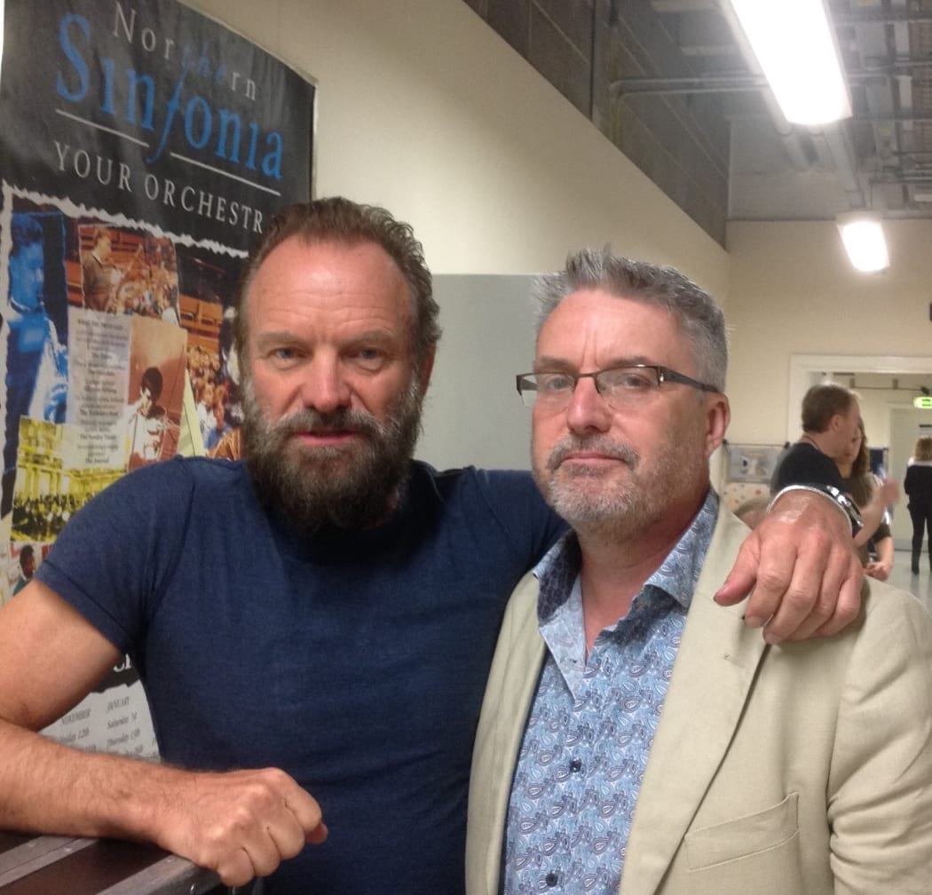 Sting and Professor Paul Carr, who wrote a book about the former Police front man.