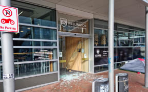 Someone smashed the window at Victoria University yelling "you f***ed with the wrong people".