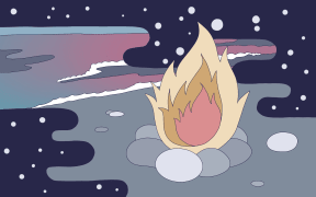 Bonfire on beach