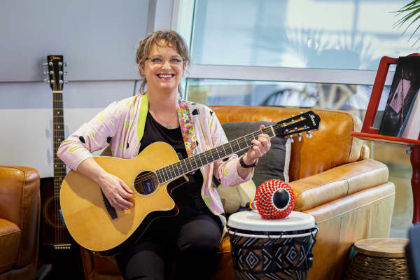 Music therapist Colette Jansen.