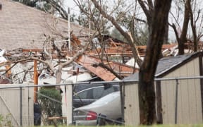 Damage in Garland Texas from tornado