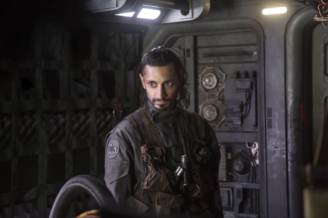 Riz Ahmed as an Empire freighter pilot changing sides in Rogue One