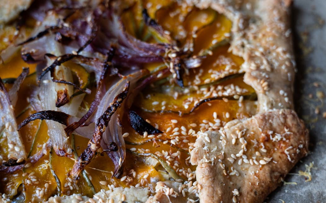 Del Holland's veg tart.