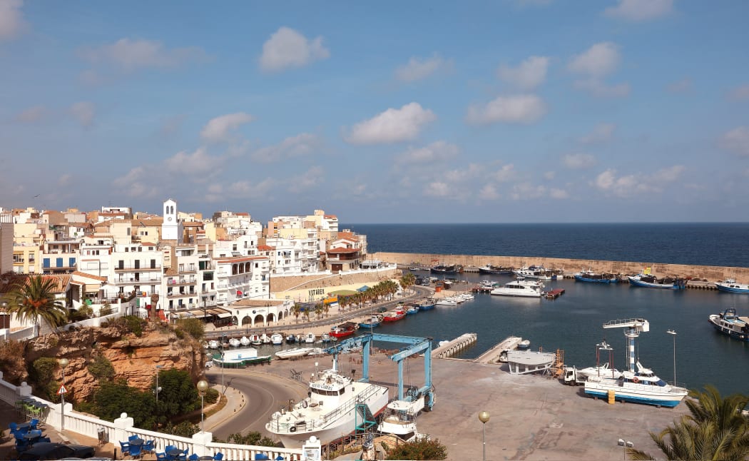 Town and harbour of L'Ametlla de Mar, Baix Ebre, Tarragona, Catalonia, Spain. Also known as La Cala or The Bay, this is a fishing town and popular holiday destination. Picture by Manuel Cohen