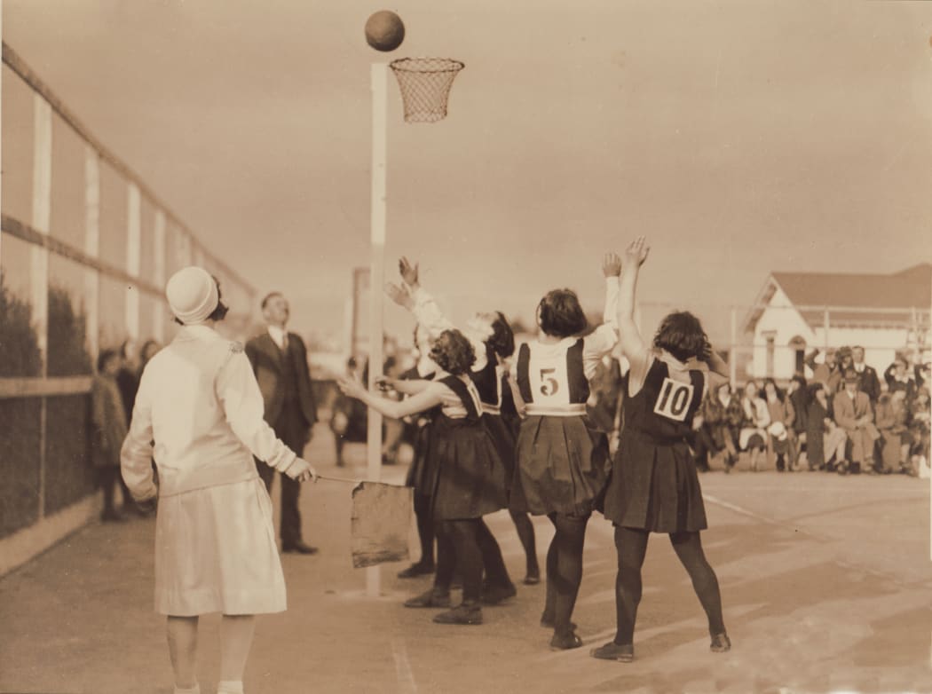 Netball being played in New Zealand in 1932.