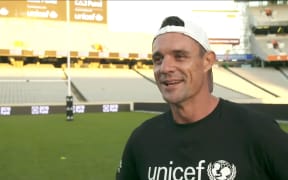 All Blacks great Dan Carter at Eden Park as he nears the end of the kickathon.