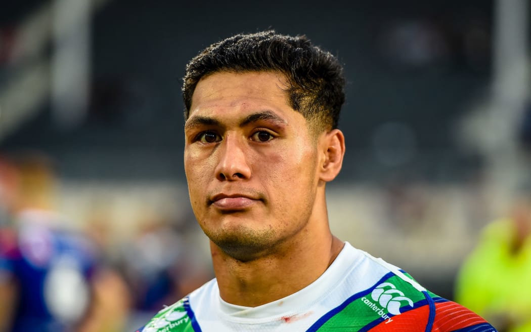 A dejected Warriors captain Roger Tuivasa-Sheck.