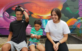 "Bub" directors Oriwa Hakaraia and Te Mahara Tamehana, and star Inia Manawataawhi Rangiaaio