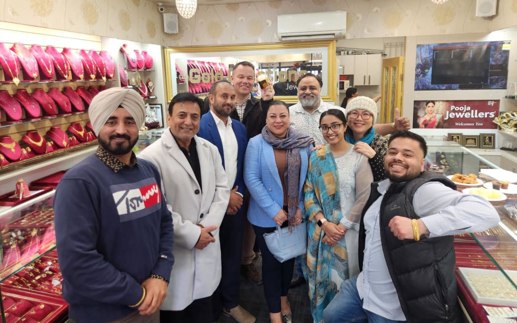 The reopening of Pooja Jewellers store in Papatoetoe on 14 July, 2024, after the store's owner was hospitalised in a robbery in June.