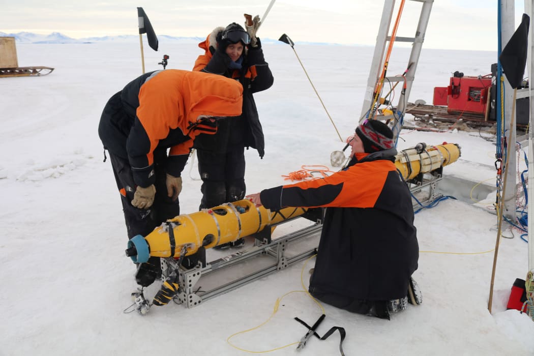 The High Precision Supercooling Measurement Instrument used the Icefin - a small, remotely-operated, submersible robot - to access supercooled ocean water beneath the ice in Antarctica.