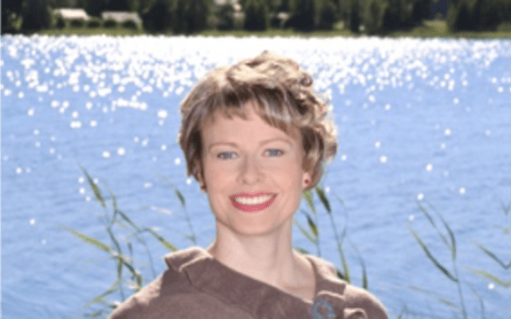 publicity shot of Finnish composer Sanna Ahvenjärvi